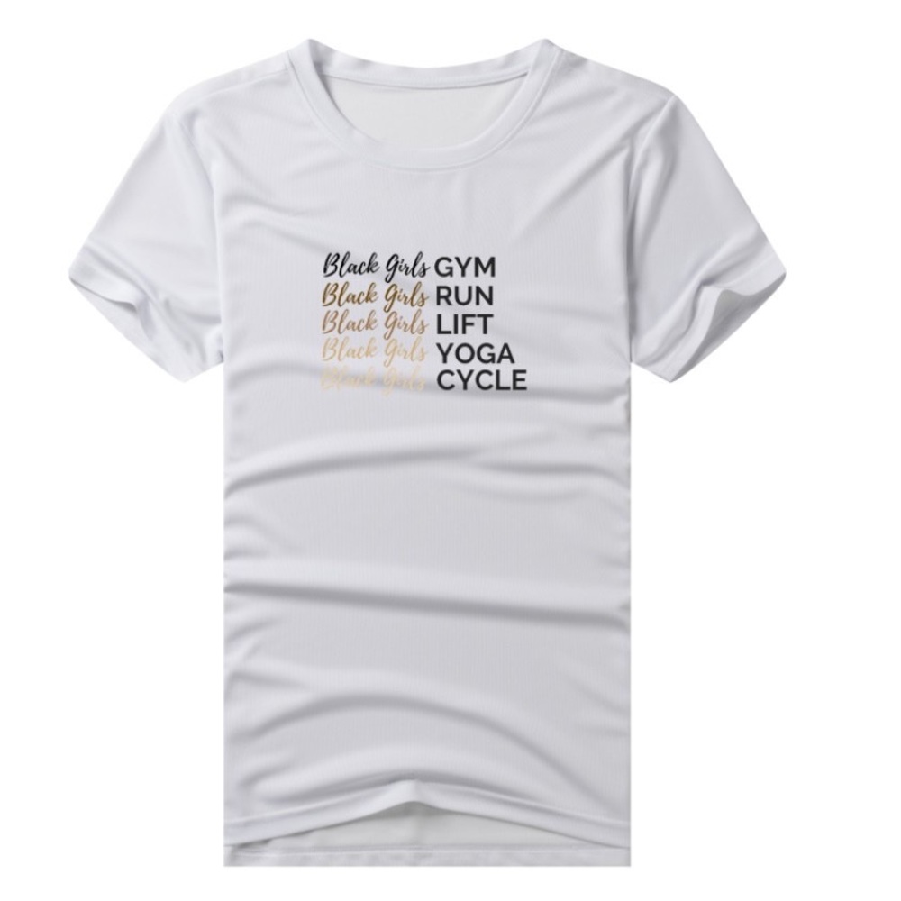 Black Girls Gym Workout Shirt